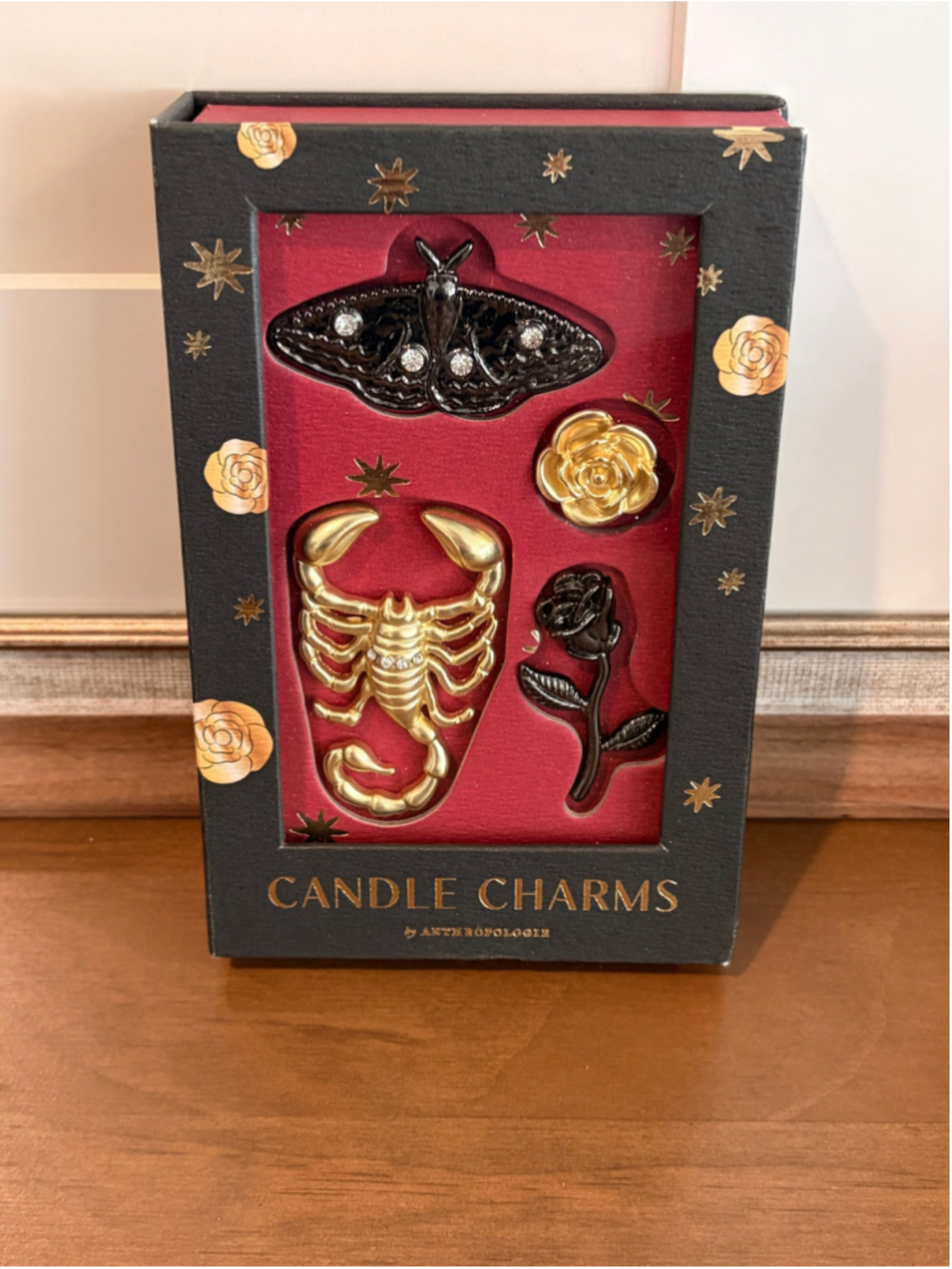 Home Anthropologie Halloween Candle Charms Set 4 Scorpion Moth Rose NIB